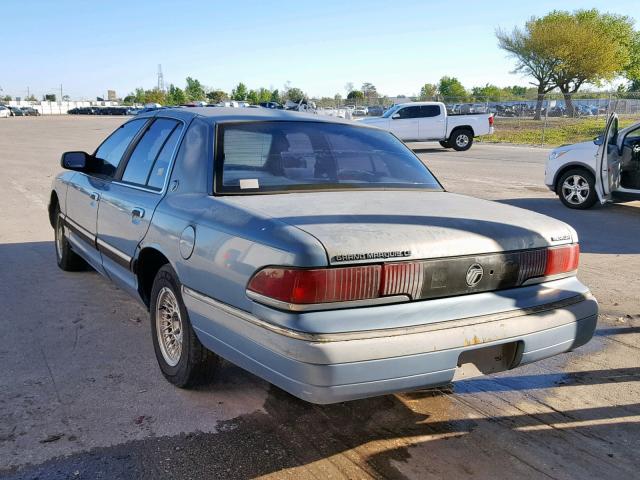 2MELM75WXRX630323 - 1994 MERCURY GRAND MARQ BLUE photo 3