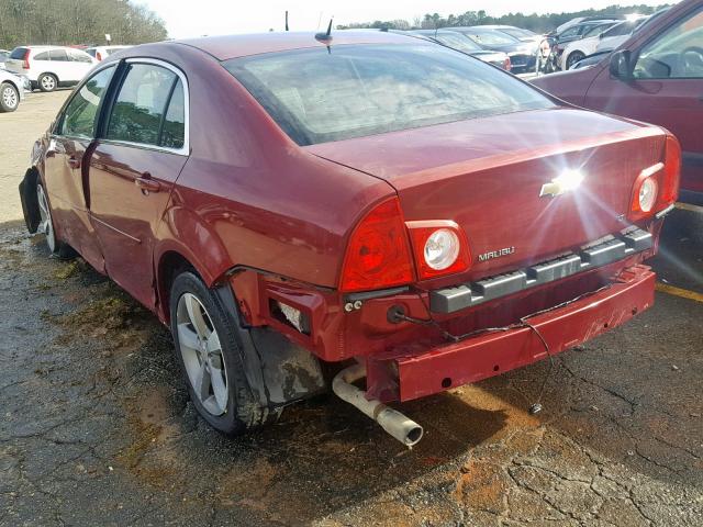 1G1ZJ57B29F205962 - 2009 CHEVROLET MALIBU 2LT RED photo 3