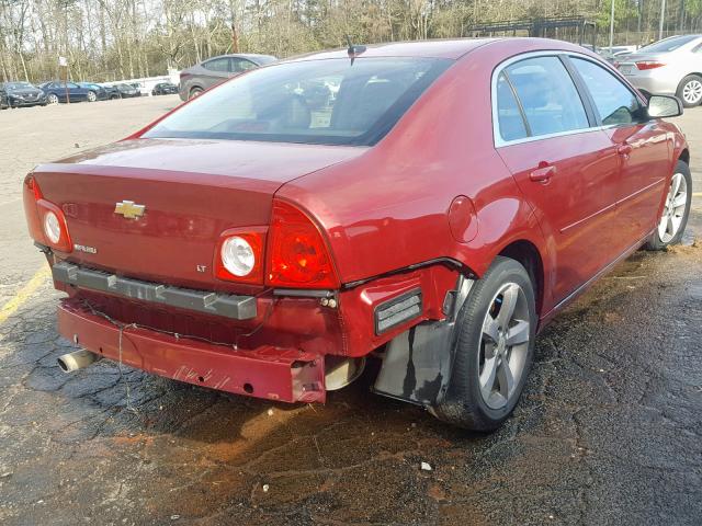 1G1ZJ57B29F205962 - 2009 CHEVROLET MALIBU 2LT RED photo 4