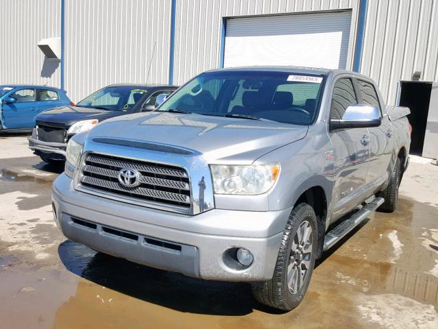 5TBEV58177S456854 - 2007 TOYOTA TUNDRA CRE SILVER photo 2