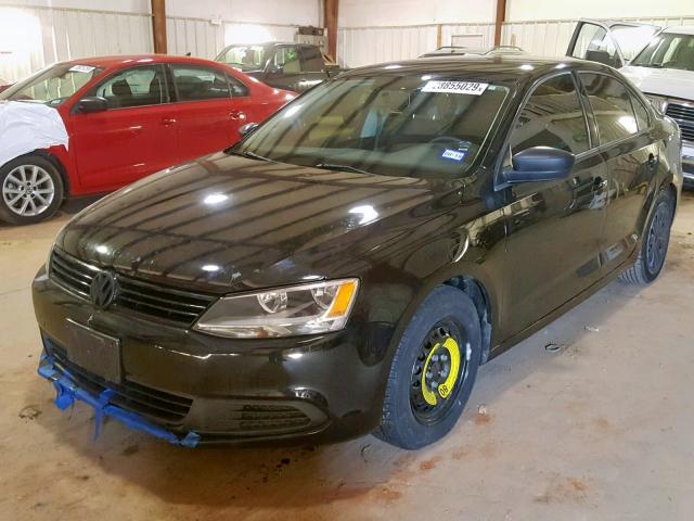 3VW2K7AJ5EM351989 - 2014 VOLKSWAGEN JETTA BASE BLACK photo 2