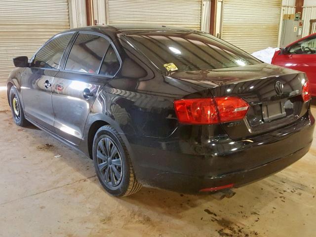 3VW2K7AJ5EM351989 - 2014 VOLKSWAGEN JETTA BASE BLACK photo 3