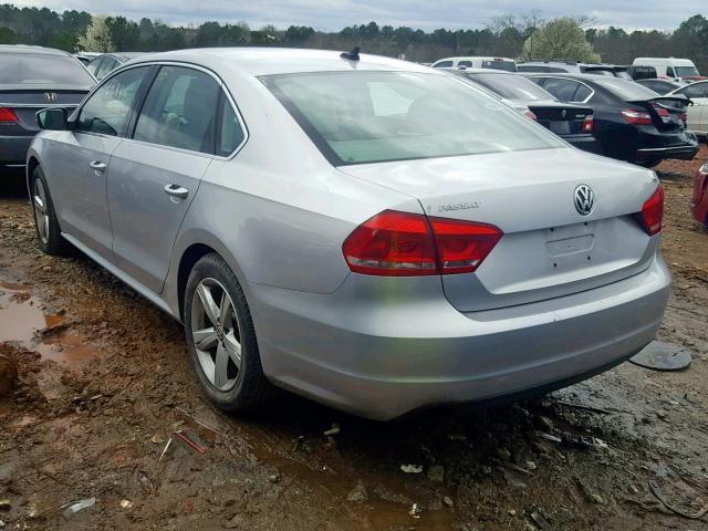 1VWAS7A30EC048407 - 2014 VOLKSWAGEN PASSAT S SILVER photo 3