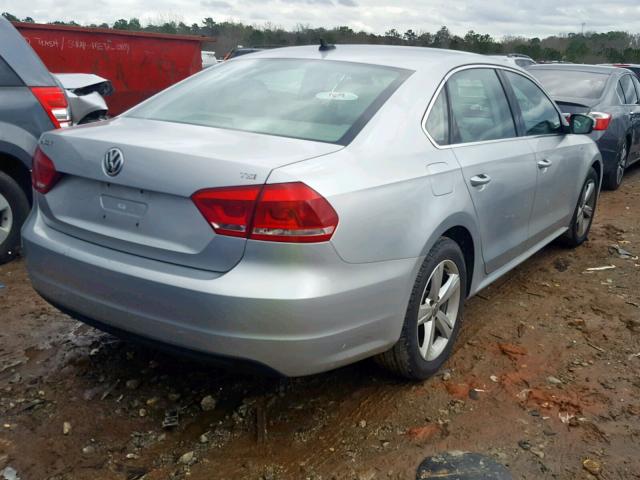 1VWAS7A30EC048407 - 2014 VOLKSWAGEN PASSAT S SILVER photo 4