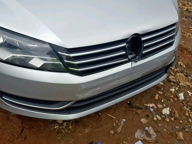 1VWAS7A30EC048407 - 2014 VOLKSWAGEN PASSAT S SILVER photo 9