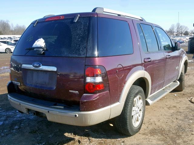 1FMEU74E46UA37350 - 2006 FORD EXPLORER E BURGUNDY photo 4