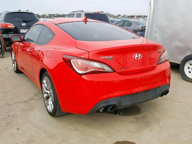 KMHHT6KD1DU100938 - 2013 HYUNDAI GENESIS CO RED photo 3