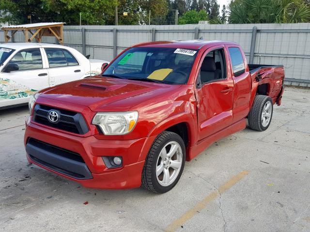 5TFTU4CN1CX001265 - 2012 TOYOTA TACOMA X-R RED photo 2