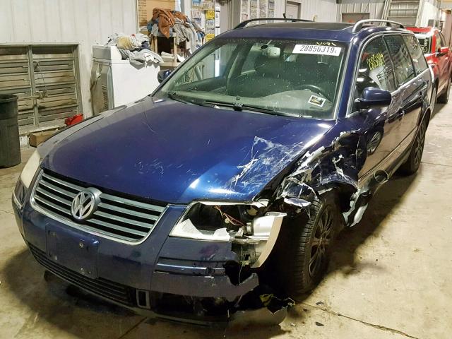 WVWWH63B73E422874 - 2003 VOLKSWAGEN PASSAT GLX BLUE photo 2