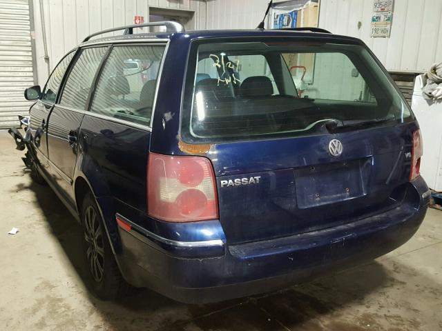 WVWWH63B73E422874 - 2003 VOLKSWAGEN PASSAT GLX BLUE photo 3