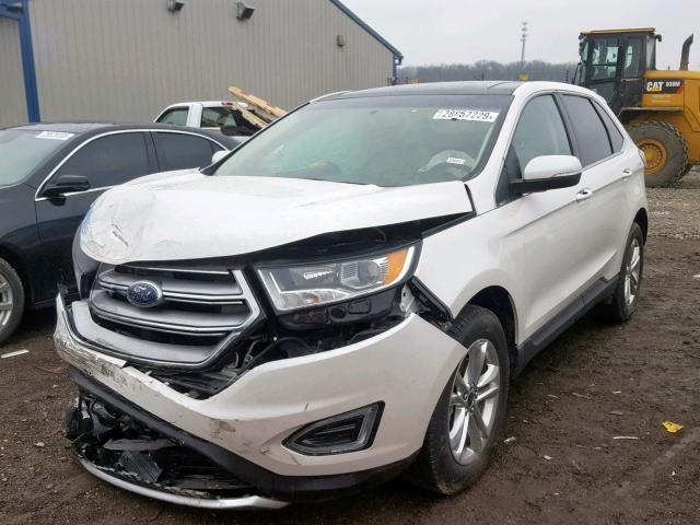 2FMPK3J92HBB67750 - 2017 FORD EDGE SEL WHITE photo 2