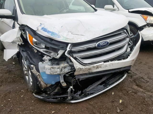 2FMPK3J92HBB67750 - 2017 FORD EDGE SEL WHITE photo 9