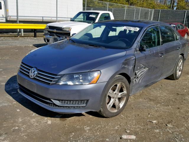 1VWBP7A39DC001557 - 2013 VOLKSWAGEN PASSAT SE CHARCOAL photo 2