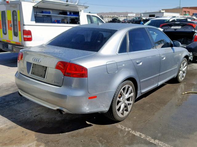 WAUAF78E58A044462 - 2008 AUDI A4 2.0T SILVER photo 4