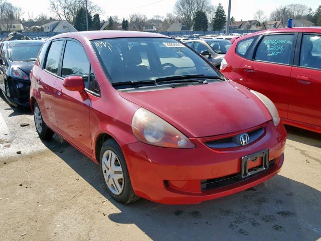 JHMGD38487S027939 - 2007 HONDA FIT RED photo 1