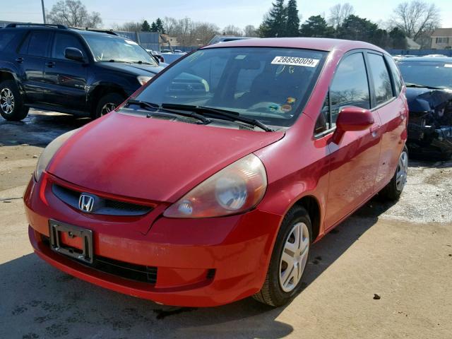 JHMGD38487S027939 - 2007 HONDA FIT RED photo 2