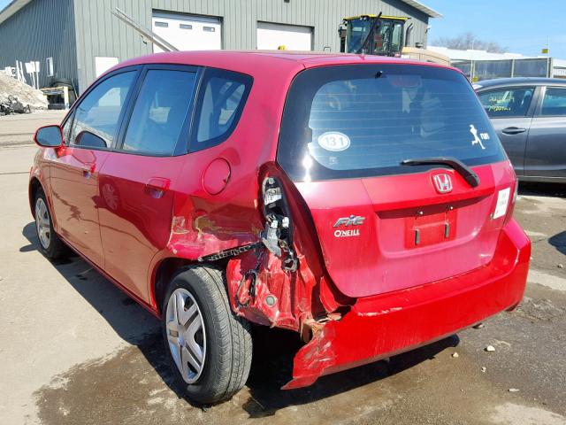 JHMGD38487S027939 - 2007 HONDA FIT RED photo 3