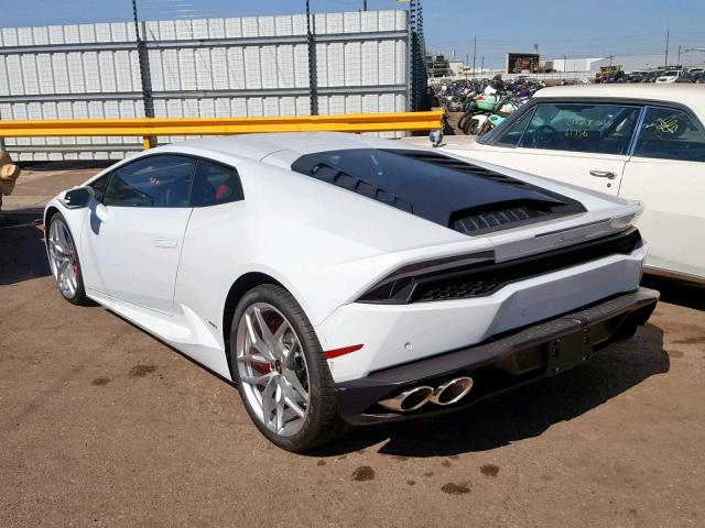 ZHWUC1ZF6FLA01080 - 2015 LAMBORGHINI HURACAN WHITE photo 3