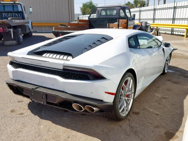 ZHWUC1ZF6FLA01080 - 2015 LAMBORGHINI HURACAN WHITE photo 4