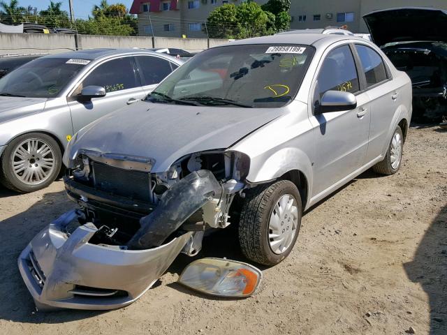 KL1TD56E79B303769 - 2009 CHEVROLET AVEO LS SILVER photo 2