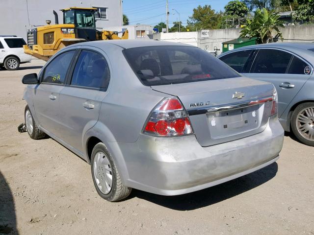 KL1TD56E79B303769 - 2009 CHEVROLET AVEO LS SILVER photo 3