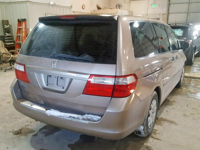 5FNRL38226B108488 - 2006 HONDA ODYSSEY LX TAN photo 4