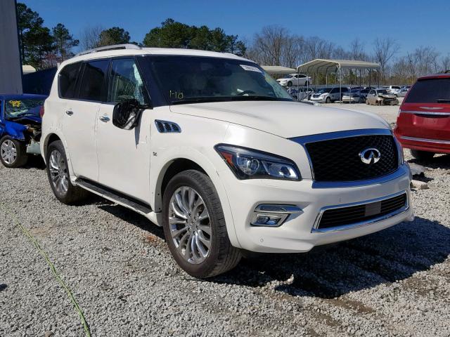 JN8AZ2NDXF9770880 - 2015 INFINITI QX80 WHITE photo 1