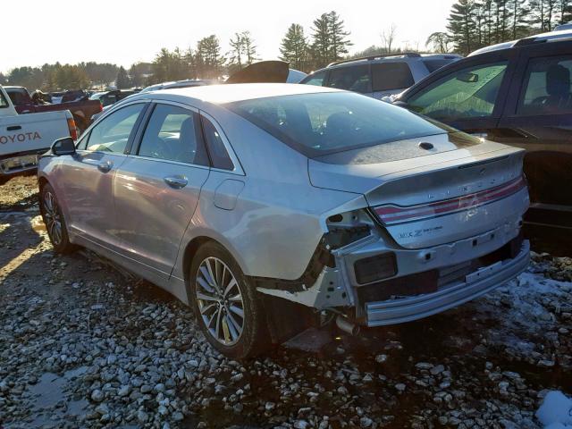 3LN6L5KU2JR621770 - 2018 LINCOLN MKZ HYBRID SILVER photo 3