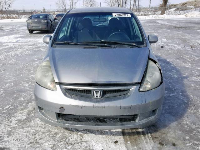 JHMGD37447S811200 - 2007 HONDA FIT GRAY photo 9