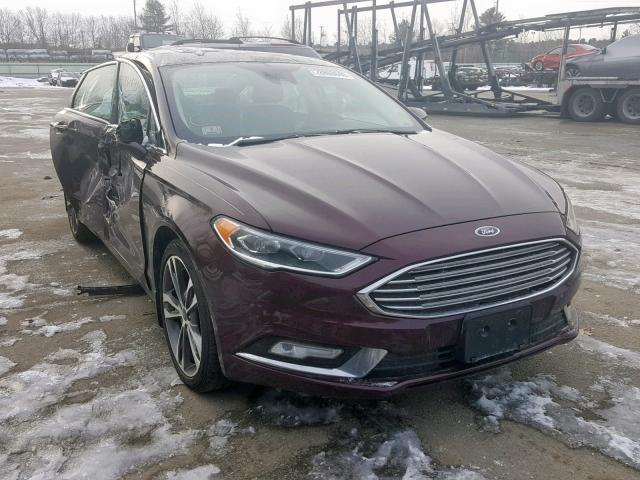 3FA6P0D97HR211129 - 2017 FORD FUSION TIT MAROON photo 1