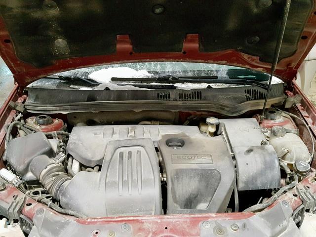 1G2AL18F287126698 - 2008 PONTIAC G5 MAROON photo 7