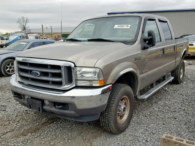 1FTSW31P04EC61982 - 2004 FORD F350 SRW S BROWN photo 2