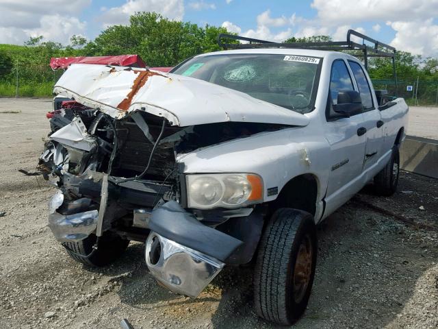 1D7KS28D35J512526 - 2005 DODGE RAM 2500 S WHITE photo 2