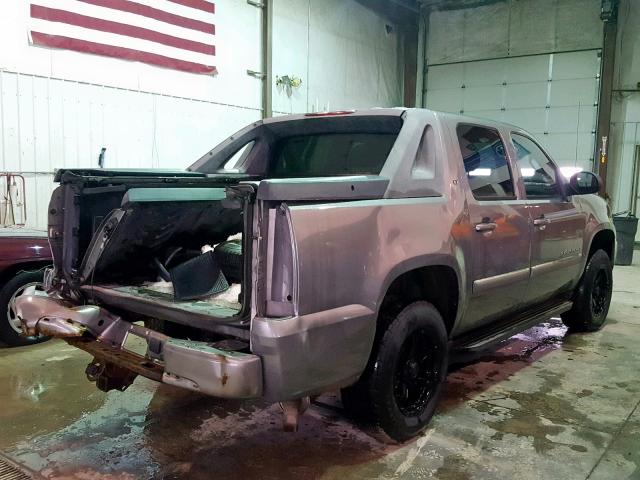 3GNFK12337G289664 - 2007 CHEVROLET AVALANCHE GRAY photo 4