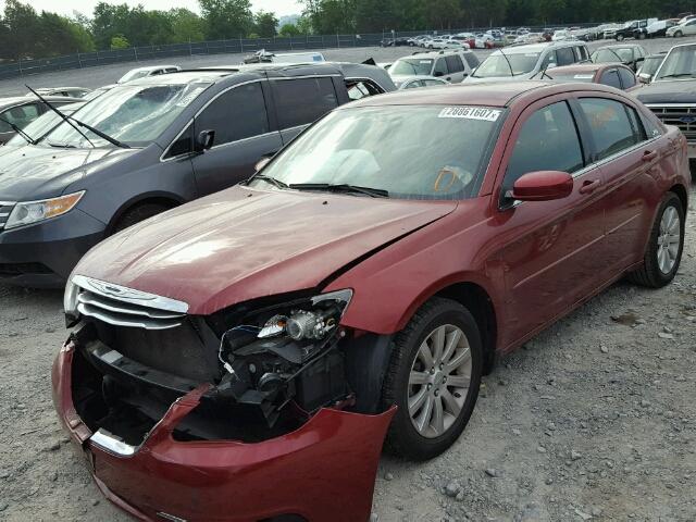 1C3CCBBBXDN588744 - 2013 CHRYSLER 200 TOURIN MAROON photo 2