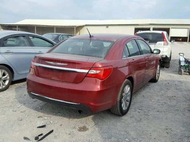 1C3CCBBBXDN588744 - 2013 CHRYSLER 200 TOURIN MAROON photo 4