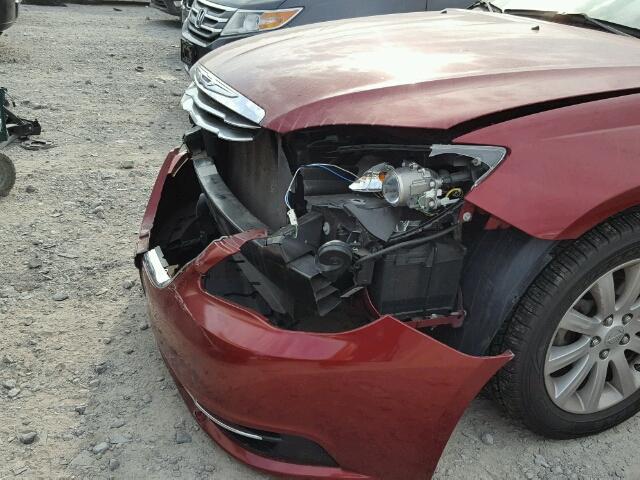 1C3CCBBBXDN588744 - 2013 CHRYSLER 200 TOURIN MAROON photo 9