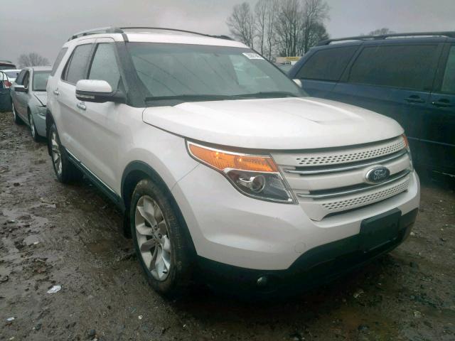 1FM5K8F87EGC34139 - 2014 FORD EXPLORER L WHITE photo 1