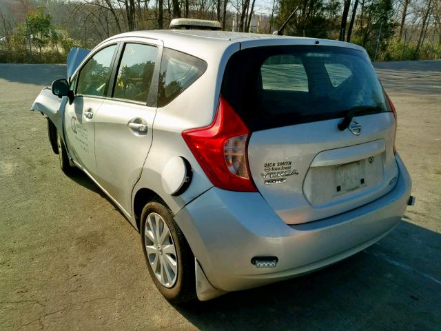 3N1CE2CP2EL393113 - 2014 NISSAN VERSA NOTE SILVER photo 3