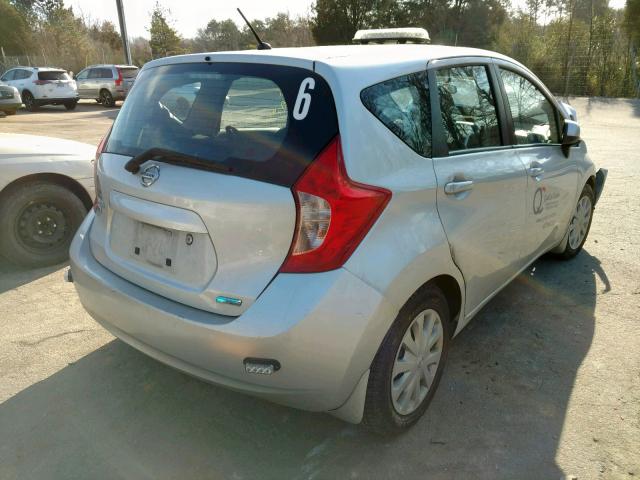 3N1CE2CP2EL393113 - 2014 NISSAN VERSA NOTE SILVER photo 4