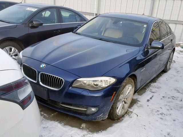 WBAXH5C50DDW13470 - 2013 BMW 528 XI BLUE photo 2