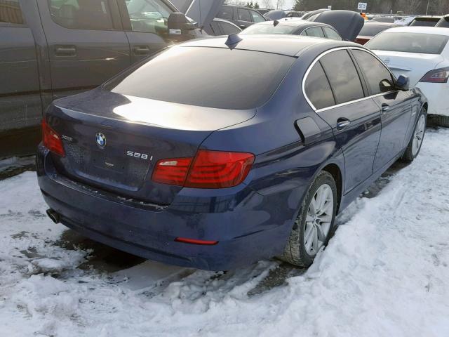 WBAXH5C50DDW13470 - 2013 BMW 528 XI BLUE photo 4