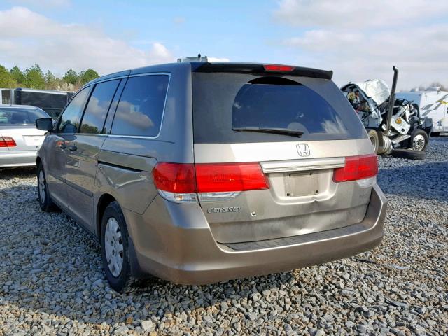 5FNRL3H24AB030689 - 2010 HONDA ODYSSEY LX BROWN photo 3