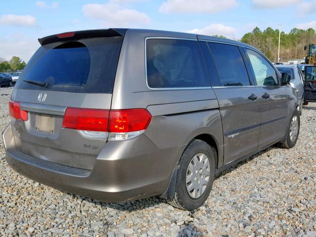 5FNRL3H24AB030689 - 2010 HONDA ODYSSEY LX BROWN photo 4