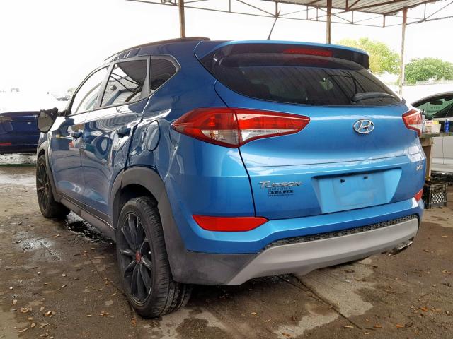 KM8J33A26HU447414 - 2017 HYUNDAI TUCSON LIM BLUE photo 3