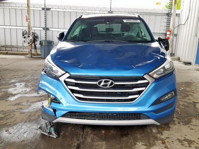 KM8J33A26HU447414 - 2017 HYUNDAI TUCSON LIM BLUE photo 9