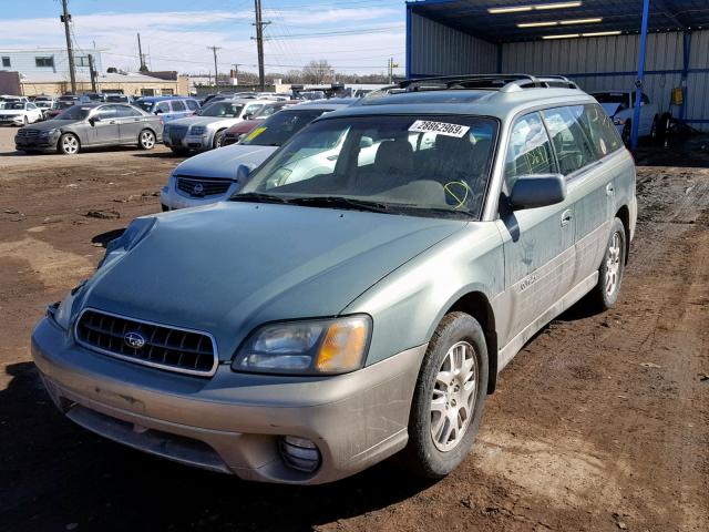 4S3BH686047614699 - 2004 SUBARU LEGACY OUT GREEN photo 2