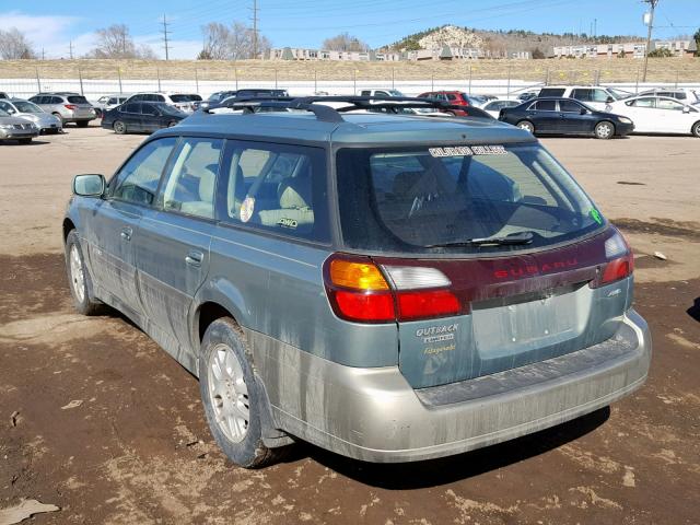 4S3BH686047614699 - 2004 SUBARU LEGACY OUT GREEN photo 3