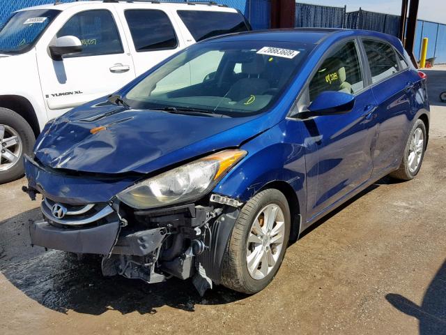 KMHD35LE3DU048468 - 2013 HYUNDAI ELANTRA GT BLUE photo 2