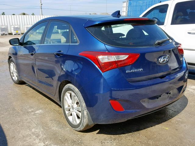 KMHD35LE3DU048468 - 2013 HYUNDAI ELANTRA GT BLUE photo 3